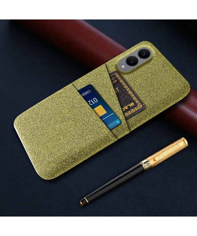 Coque Samsung Galaxy S25 Edge en Tissu avec Double Rangement