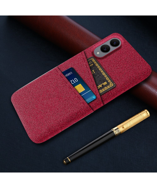 Coque Samsung Galaxy S25 Edge en Tissu avec Double Rangement