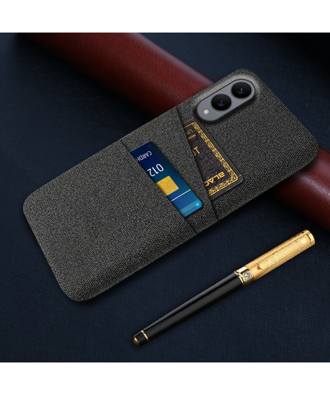 Coque Samsung Galaxy S25 Edge en Tissu avec Double Rangement