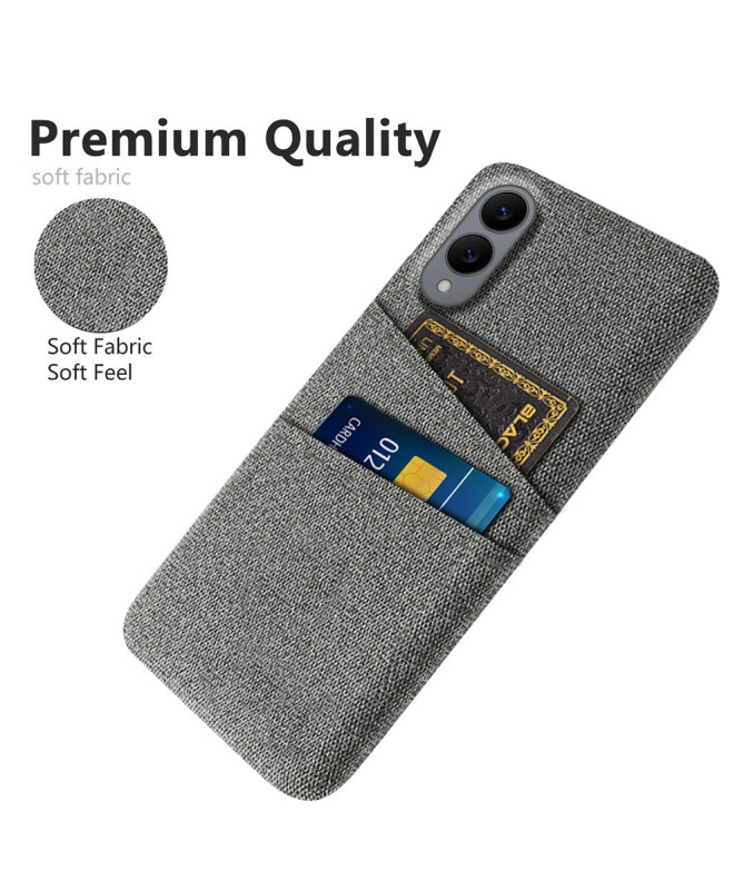 Coque Samsung Galaxy S25 Edge en Tissu avec Double Rangement