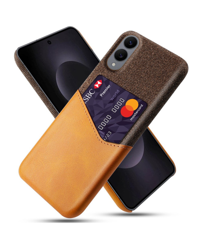 Coque Samsung Galaxy S25 Edge Olympus Effet Cuir Marron Clair