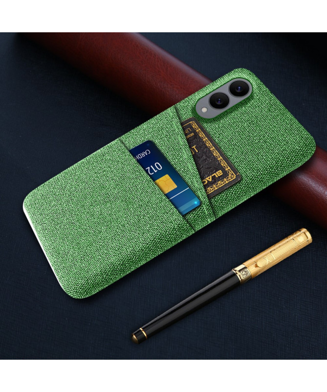 Coque Samsung Galaxy S25 Edge en Tissu avec Double Rangement