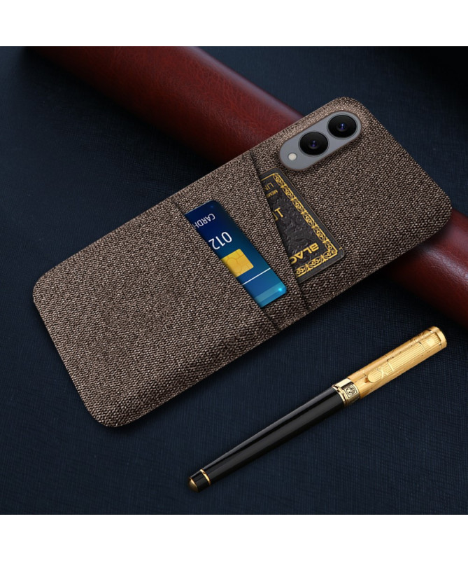 Coque Samsung Galaxy S25 Edge en Tissu avec Double Rangement