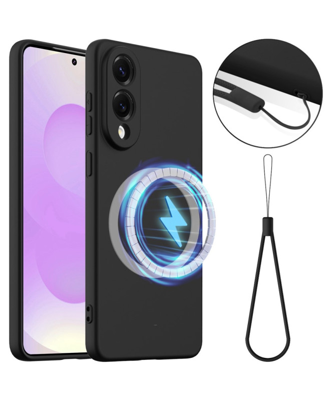 Coque Samsung Galaxy S25 Edge Silicone Liquide MagSafe, Lanière