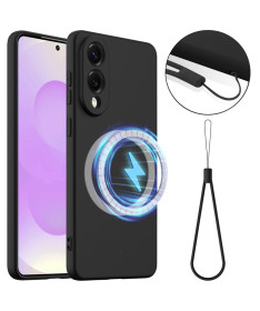 Coque Samsung Galaxy S25 Edge Silicone Liquide MagSafe, Lanière