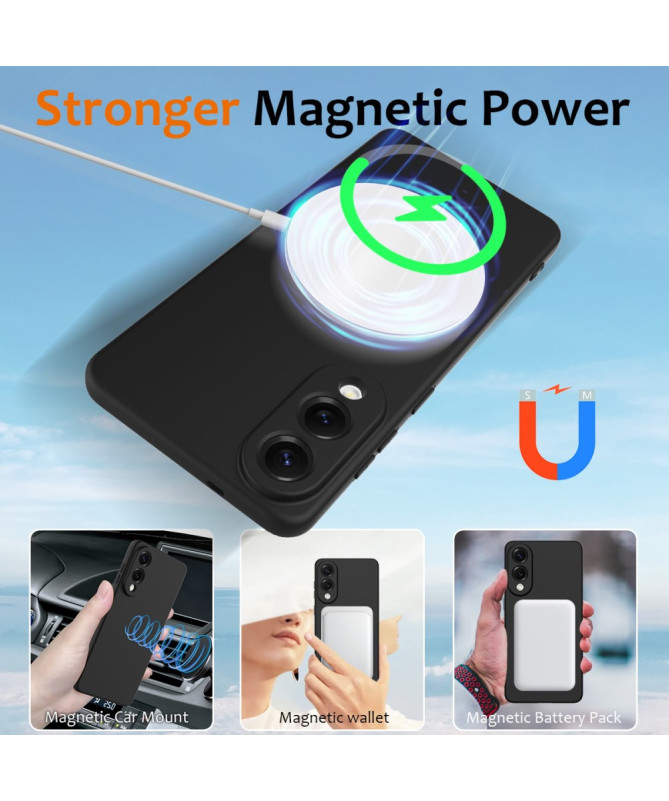 Coque Samsung Galaxy S25 Edge Silicone Liquide MagSafe, Lanière