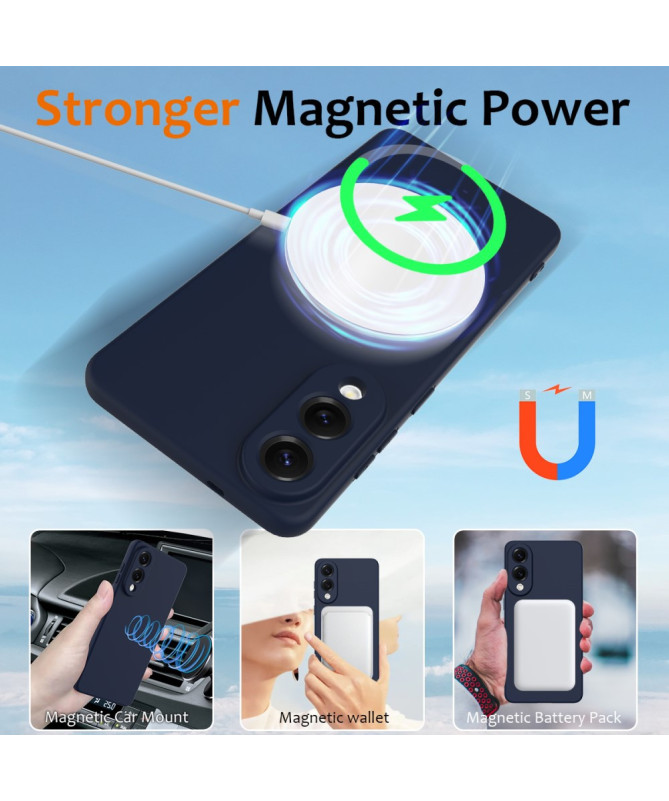 Coque Samsung Galaxy S25 Edge Silicone Liquide MagSafe, Lanière