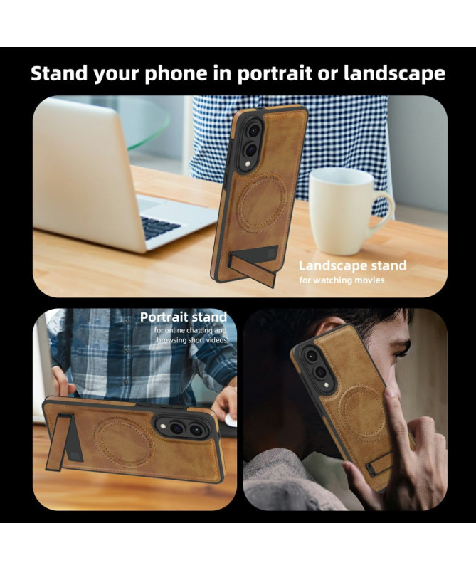 Coque Samsung Galaxy S25 Edge MagStand Cuir