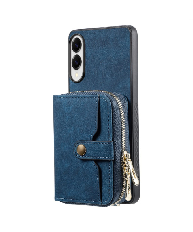 Coque Samsung Galaxy S25 Edge à sangle, fermeture zippée et porte-cart