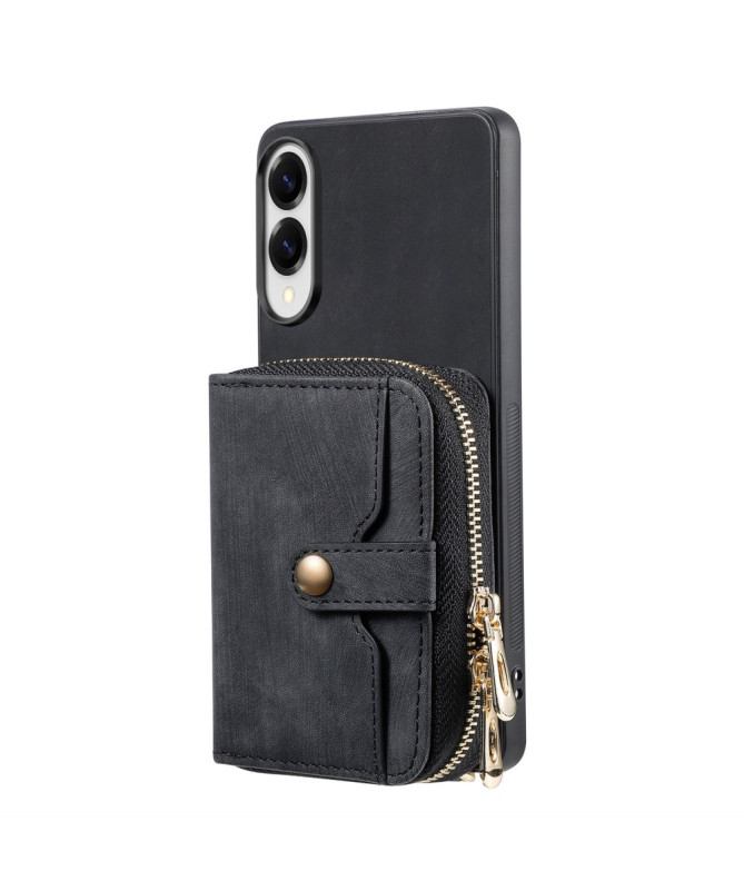 Coque Samsung Galaxy S25 Edge à sangle, fermeture zippée et porte-cart