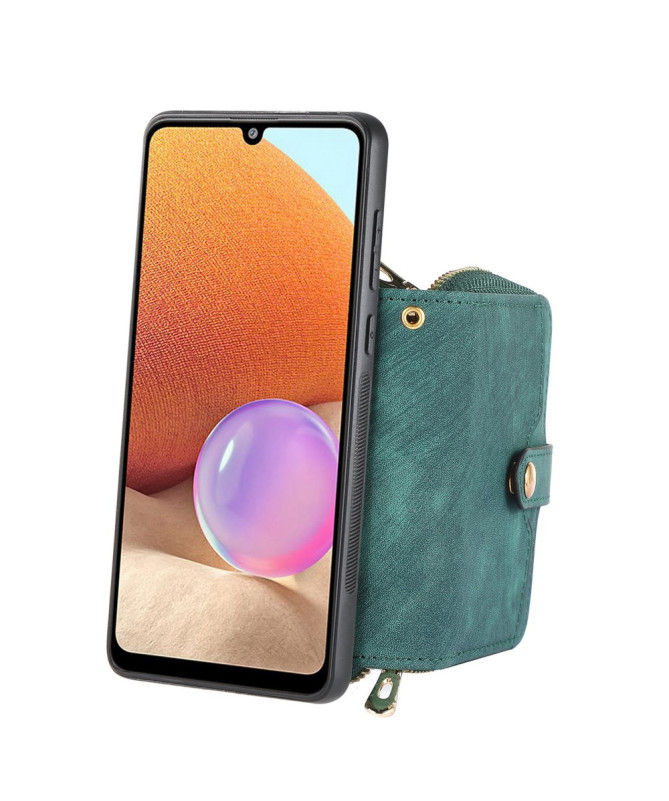 Coque Samsung Galaxy S25 Edge à sangle, fermeture zippée et porte-cart