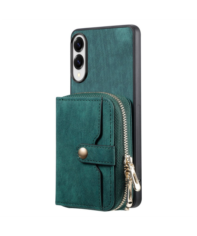 Coque Samsung Galaxy S25 Edge à sangle, fermeture zippée et porte-cart
