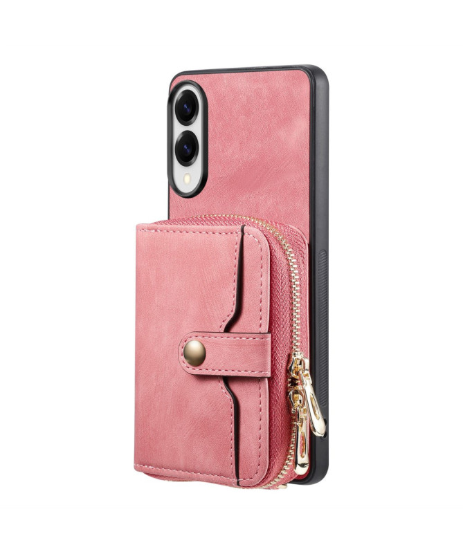 Coque Samsung Galaxy S25 Edge à sangle, fermeture zippée et porte-cart