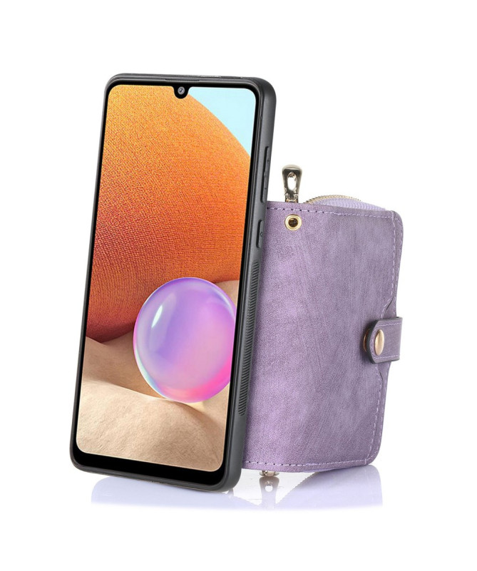 Coque Samsung Galaxy S25 Edge à sangle, fermeture zippée et porte-cart