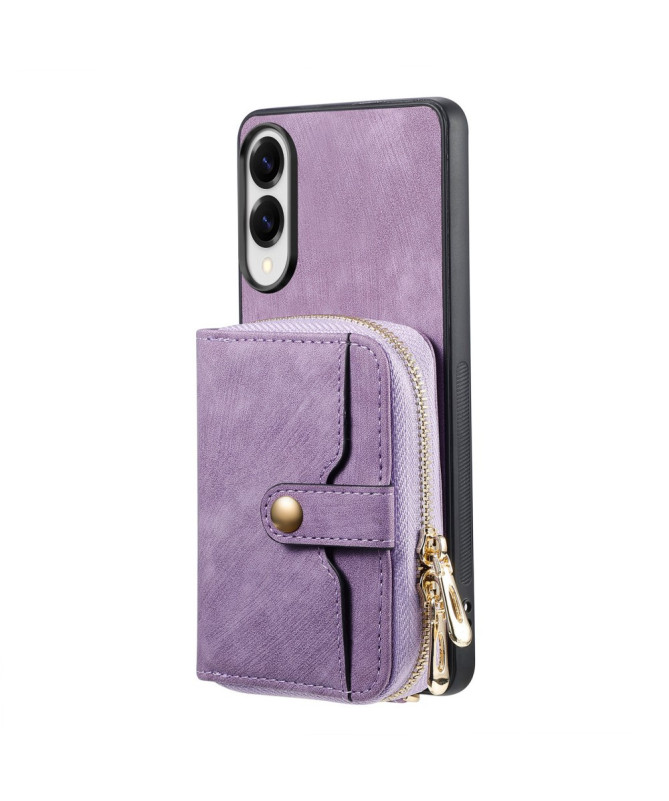 Coque Samsung Galaxy S25 Edge à sangle, fermeture zippée et porte-cart
