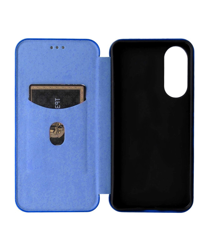 Flip Cover Samsung Galaxy S25 Edge design fibre de carbone