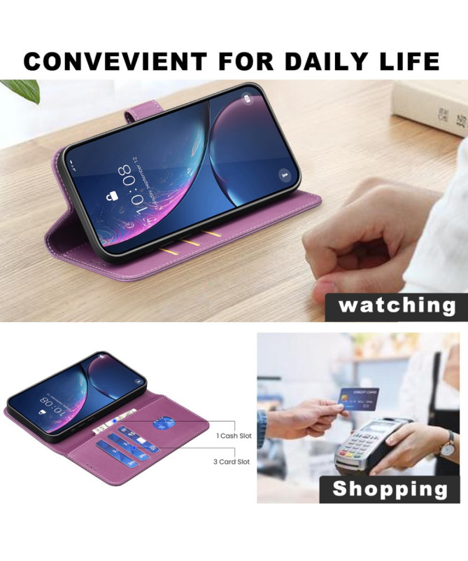 Housse Samsung Galaxy S25 Edge avec support pliable BF17 Vin Rouge - photo 9