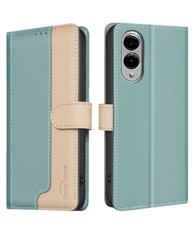 Housse Samsung Galaxy S25 Edge Bicolore Portefeuille | SOPHIE