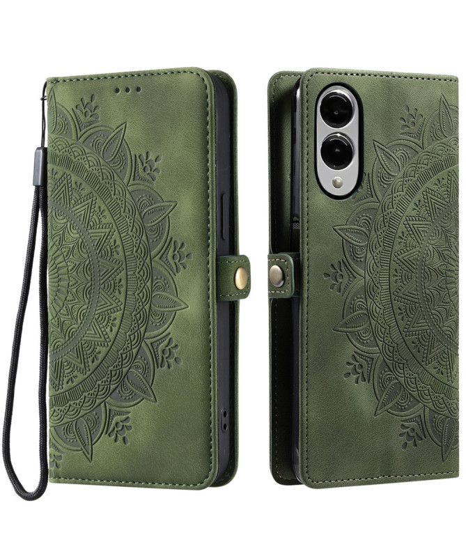 Housse Samsung Galaxy S25 Edge Mandala avec Porte-Cartes et Dragonne