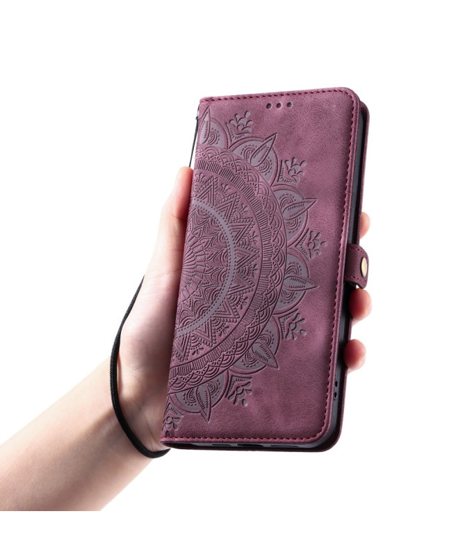 Housse Samsung Galaxy S25 Edge Mandala avec Porte-Cartes et Dragonne