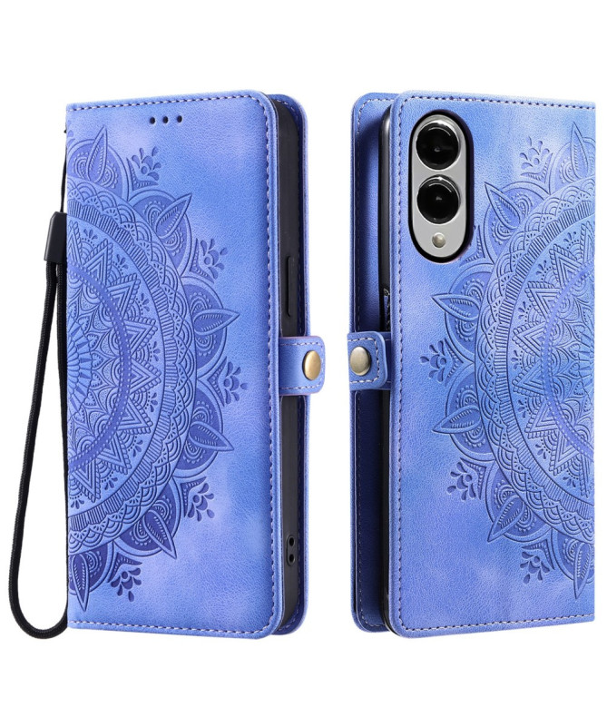 Housse Samsung Galaxy S25 Edge Mandala avec Porte-Cartes et Dragonne
