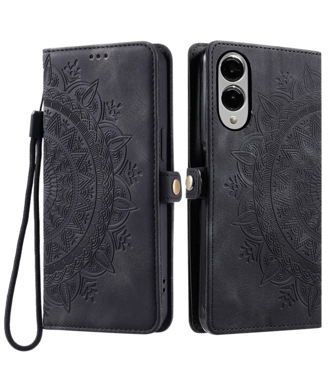 Housse Samsung Galaxy S25 Edge Mandala avec Porte-Cartes et Dragonne