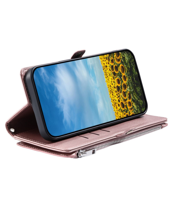 Housse Samsung Galaxy S25 Edge Portefeuille Zippé à Lanière | FLOXA