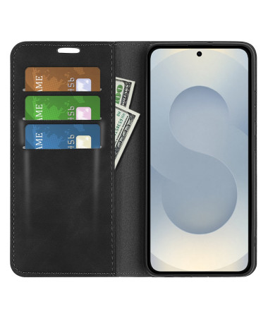 Étui Samsung Galaxy S25 Edge simili cuir fonction stand