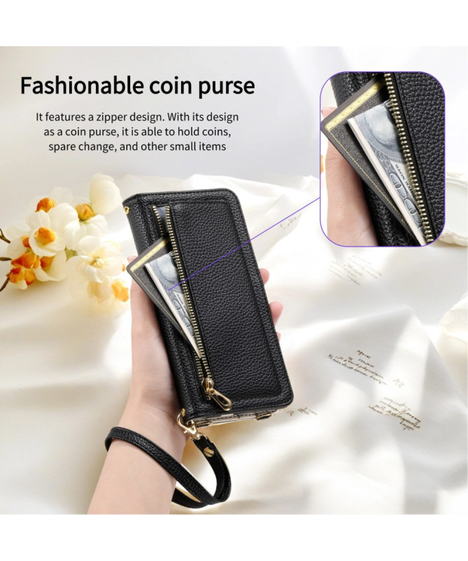Housse Samsung Galaxy S25 Poche Zippée Miroir | LitchiLux