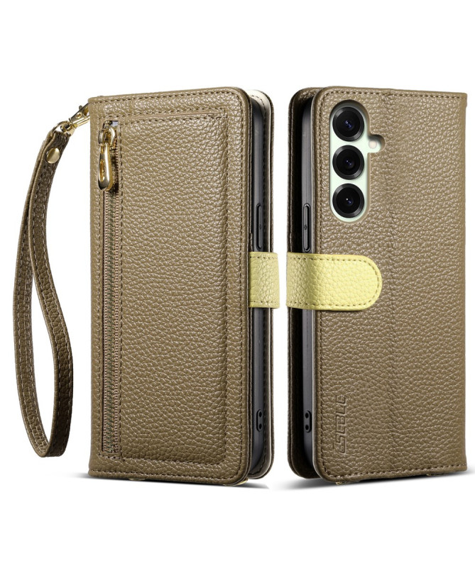 Housse Samsung Galaxy S25 Poche Zippée Miroir | LitchiLux