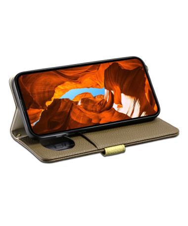 Housse Samsung Galaxy S25 Poche Zippée Miroir | LitchiLux Marron Clair - photo 8
