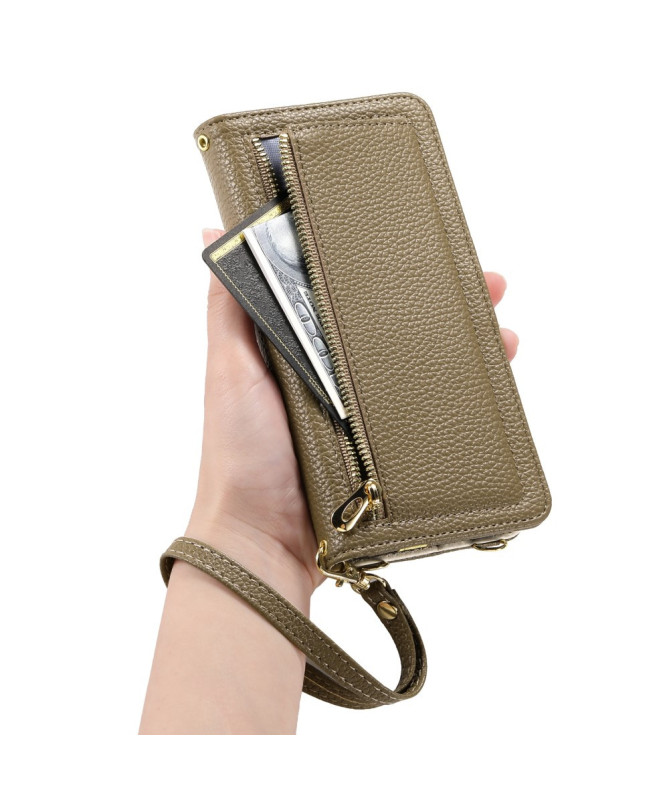 Housse Samsung Galaxy S25 Poche Zippée Miroir | LitchiLux