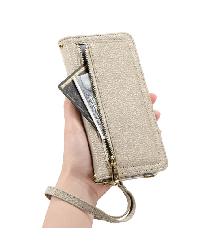 Housse Samsung Galaxy S25 Poche Zippée Miroir | LitchiLux