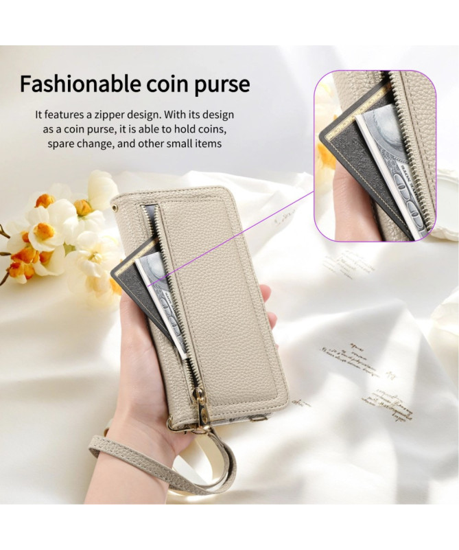 Housse Samsung Galaxy S25 Poche Zippée Miroir | LitchiLux