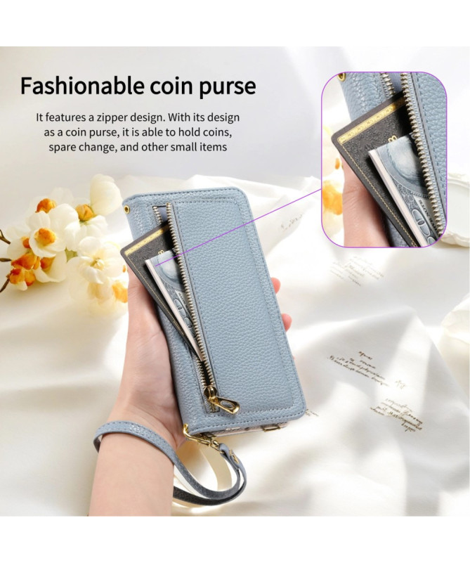 Housse Samsung Galaxy S25 Poche Zippée Miroir | LitchiLux