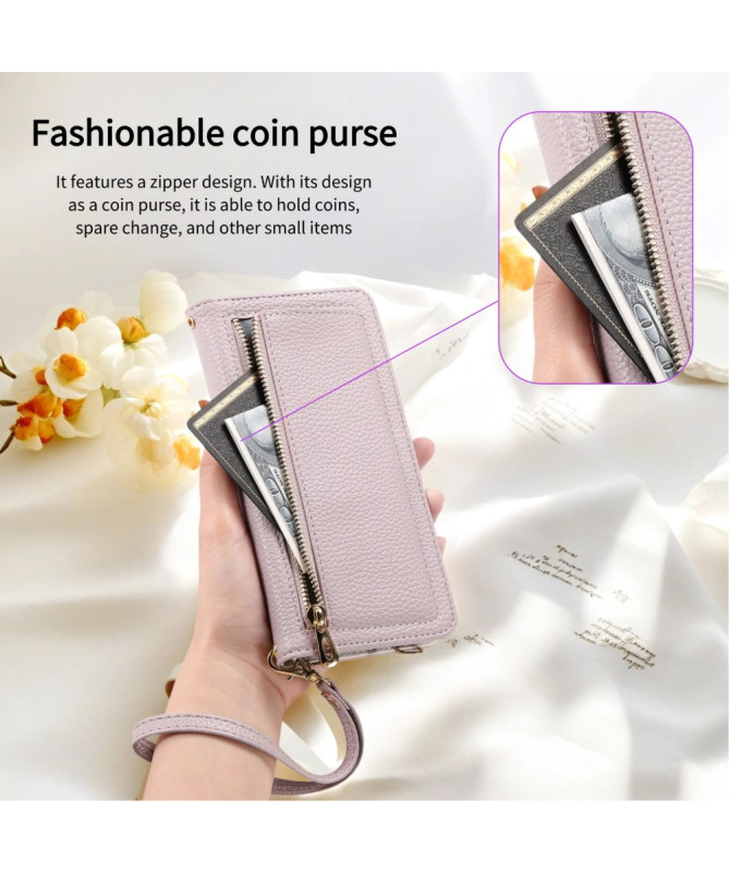 Housse Samsung Galaxy S25 Poche Zippée Miroir | LitchiLux