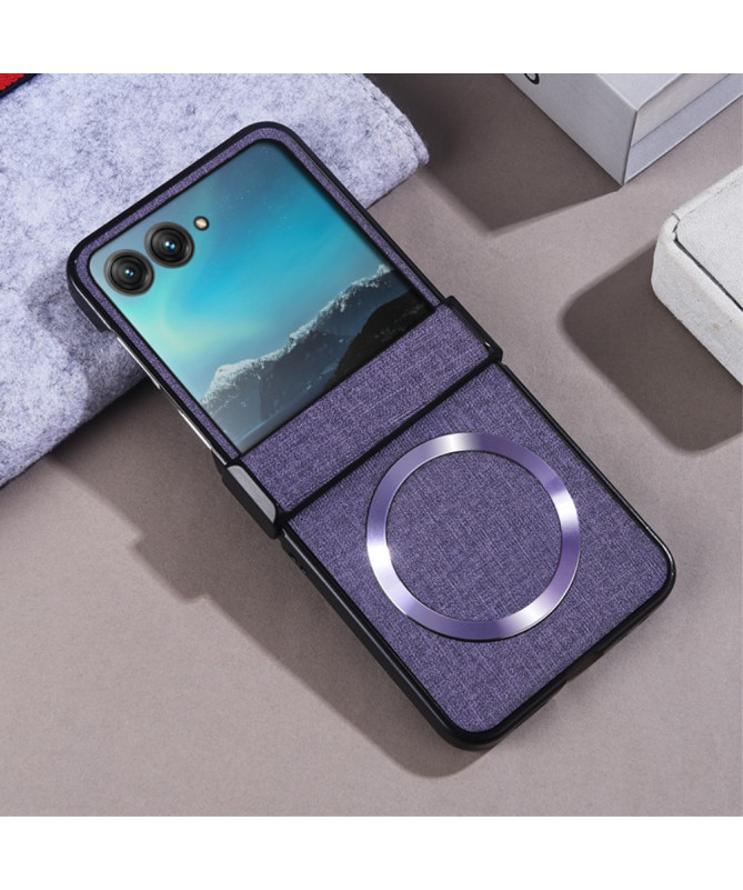 Coque Motorola Razr 60 / 50 | LINENMAG Tissu Magnétique