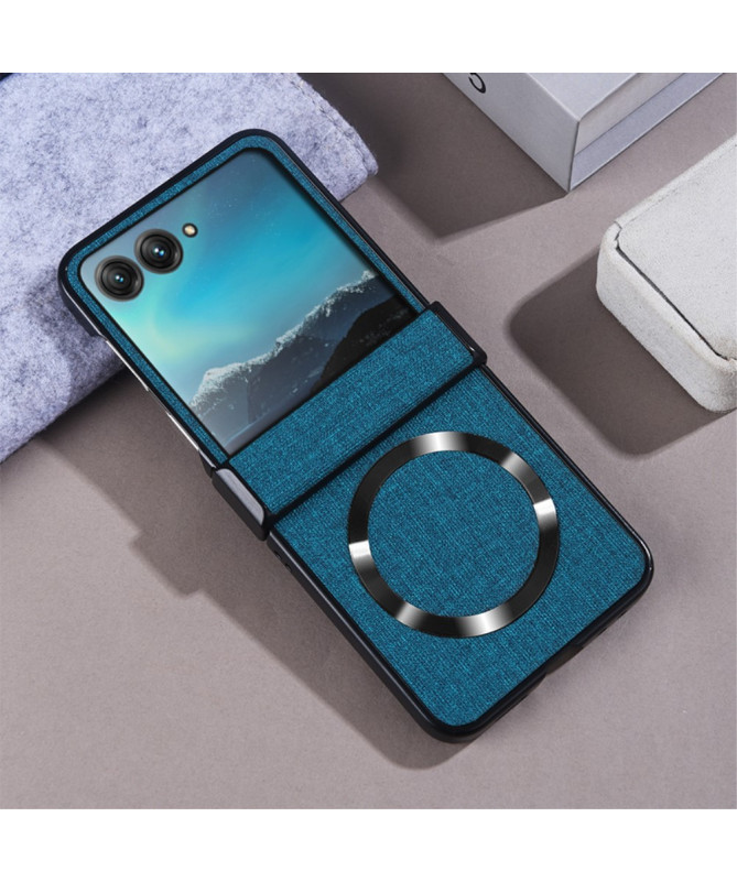 Coque Motorola Razr 60 / 50 | LINENMAG Tissu Magnétique
