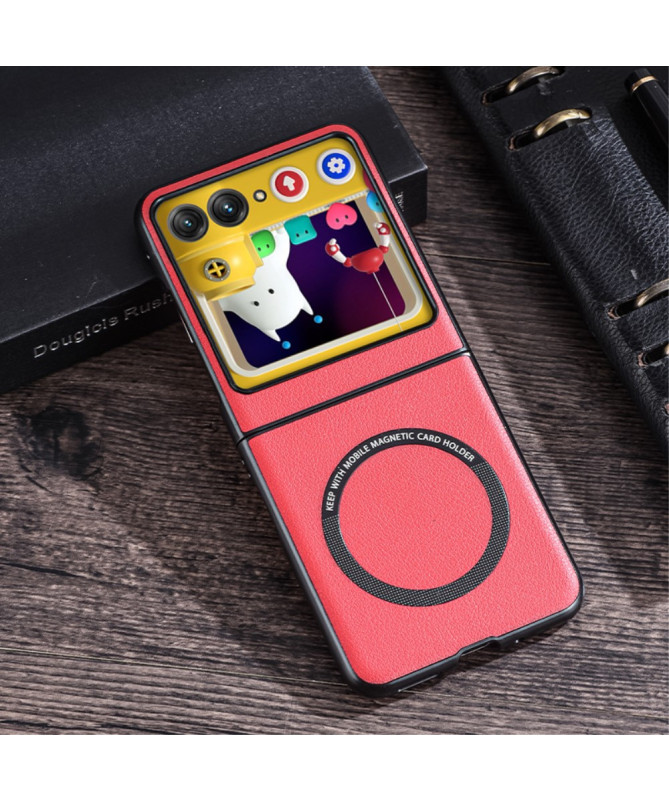 Coque Motorola Razr 60 | MAGSHIELD Magnétique Simili Cuir