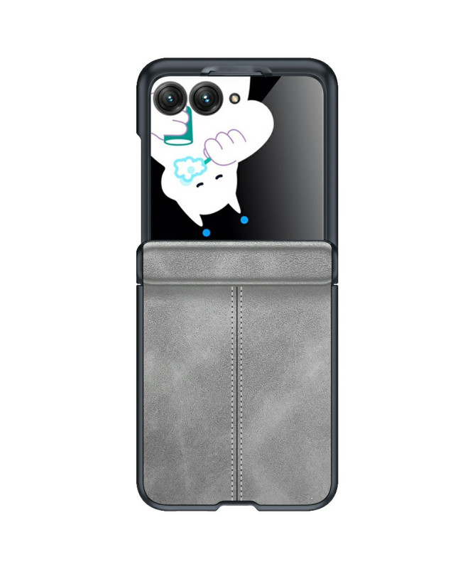 Coque Motorola Razr 60 / 50 5G Cuir avec Film Protecteur Écran et Axe