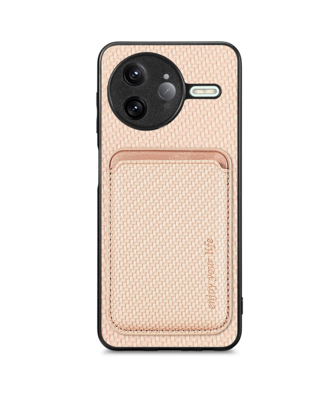 Coque Poco F7 Ultra Fibre de Carbone Porte-cartes détachable