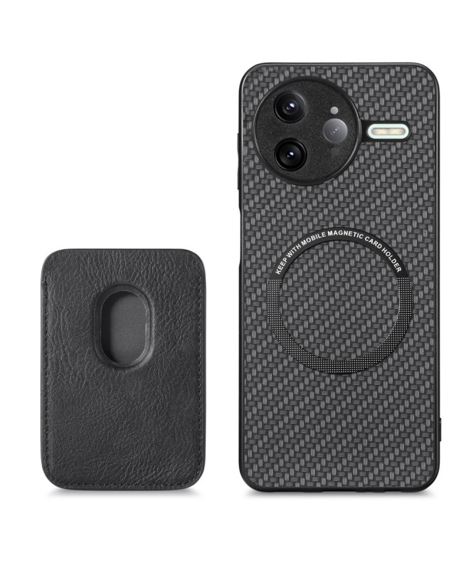 Coque Poco F7 Ultra Fibre de Carbone Porte-cartes détachable