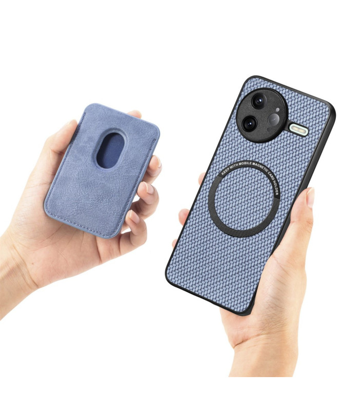 Coque Poco F7 Ultra Fibre de Carbone Porte-cartes détachable