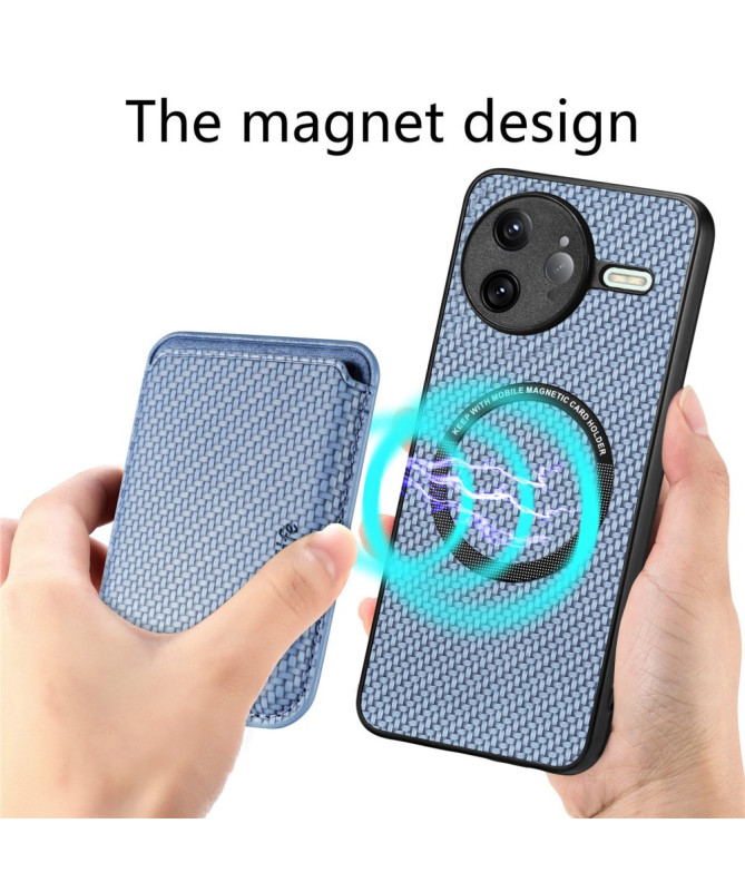 Coque Poco F7 Ultra Fibre de Carbone Porte-cartes détachable