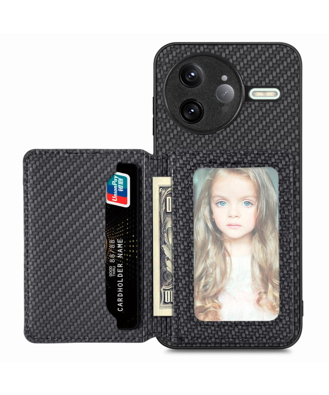 Coque Poco F7 Ultra | Portefeuille RFID Carbone