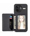 Coque Poco F7 Ultra | Portefeuille RFID Carbone