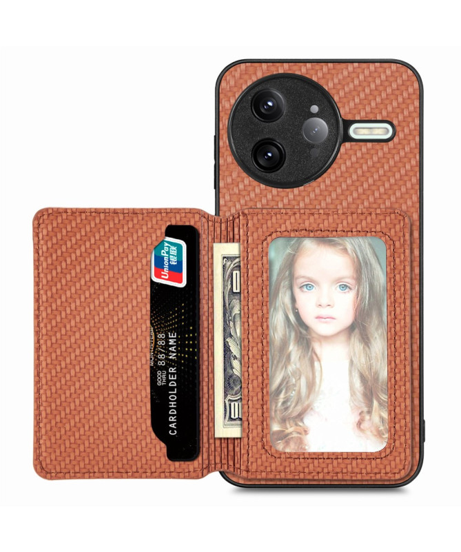 Coque Poco F7 Ultra | Portefeuille RFID Carbone
