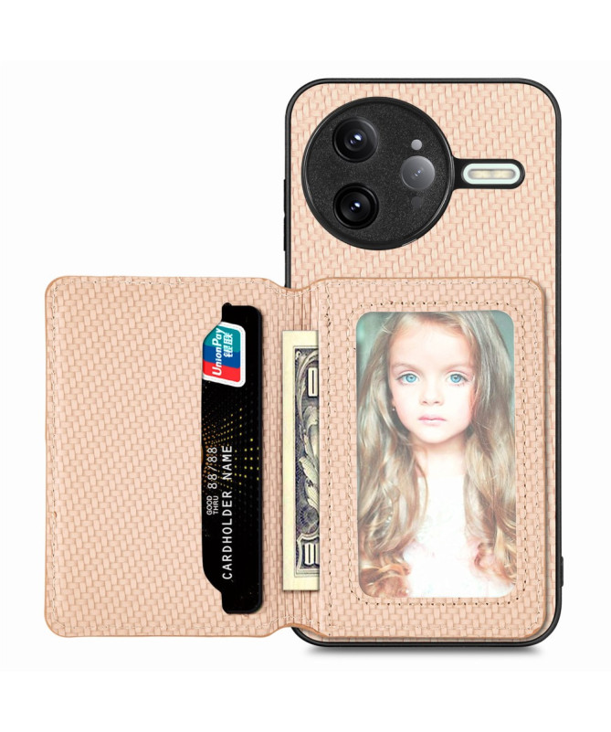 Coque Poco F7 Ultra | Portefeuille RFID Carbone