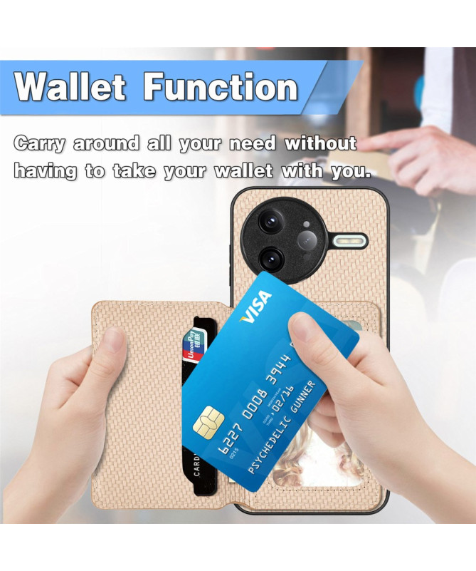 Coque Poco F7 Ultra | Portefeuille RFID Carbone