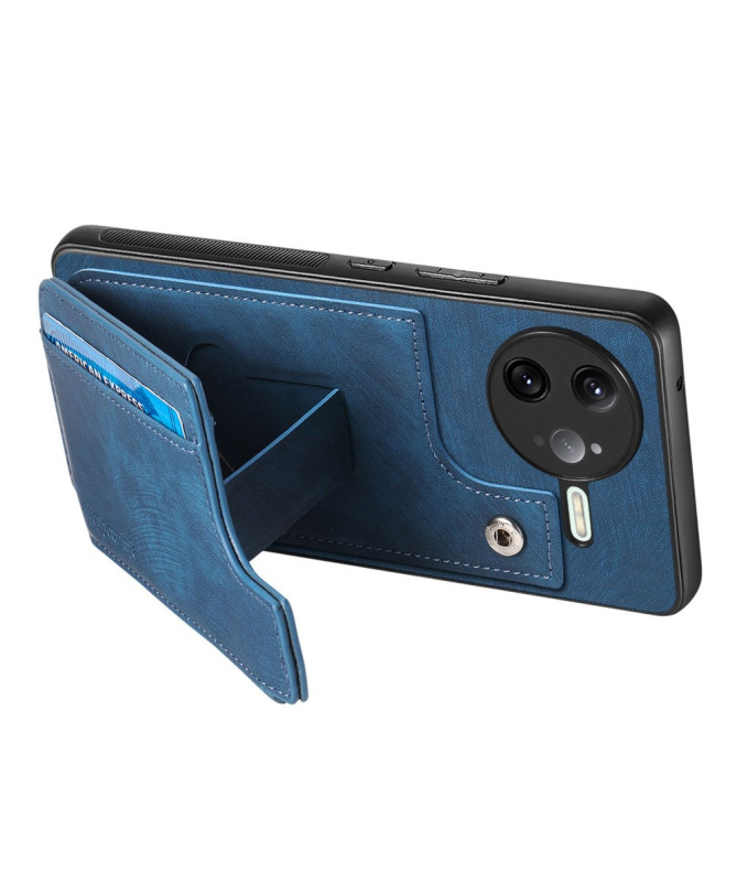 Coque Poco F7 Ultra Cuir Porte-cartes Fermeture Éclair Support